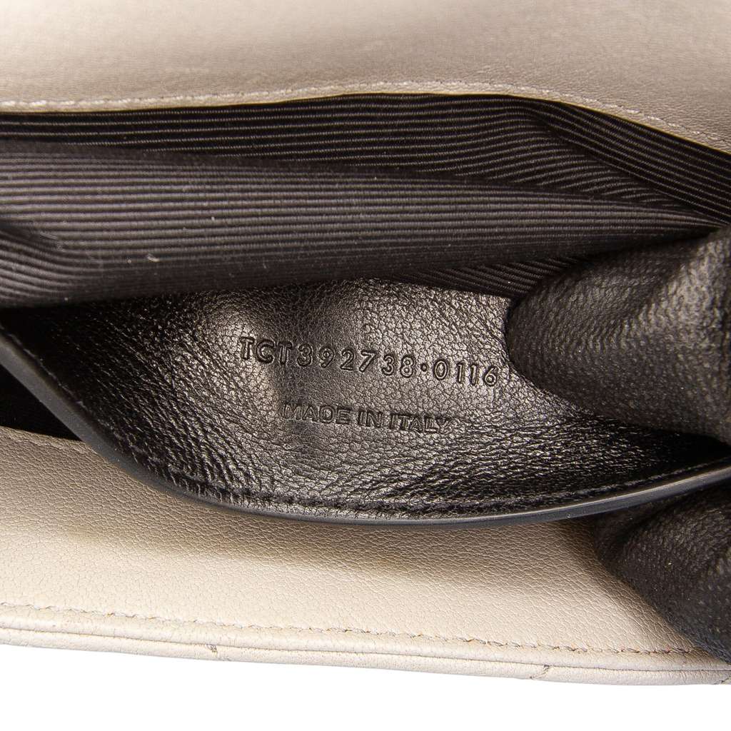 Saint Laurent Large Chevron Sheepskin Monogram College Satchel - Detail 2