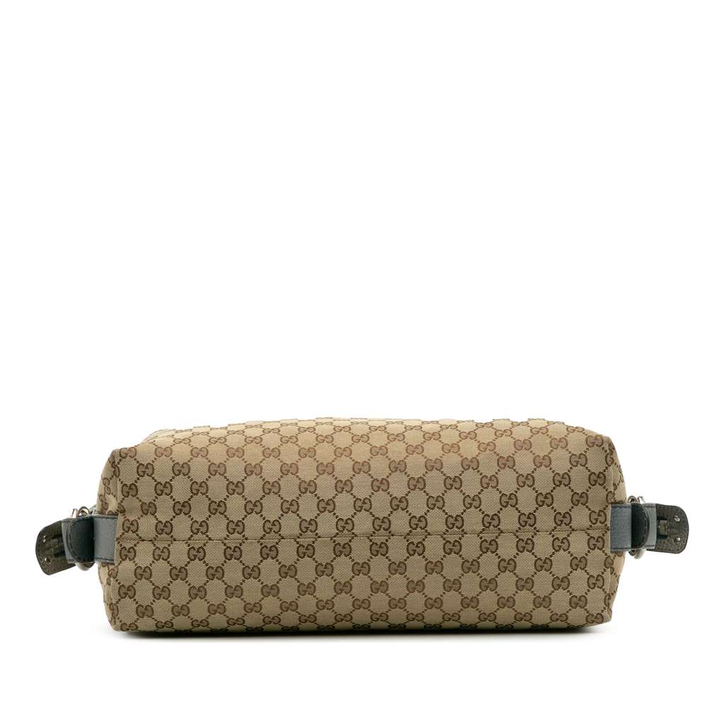 Gucci Medium GG Canvas Bamboo Bar Tote - Image 6