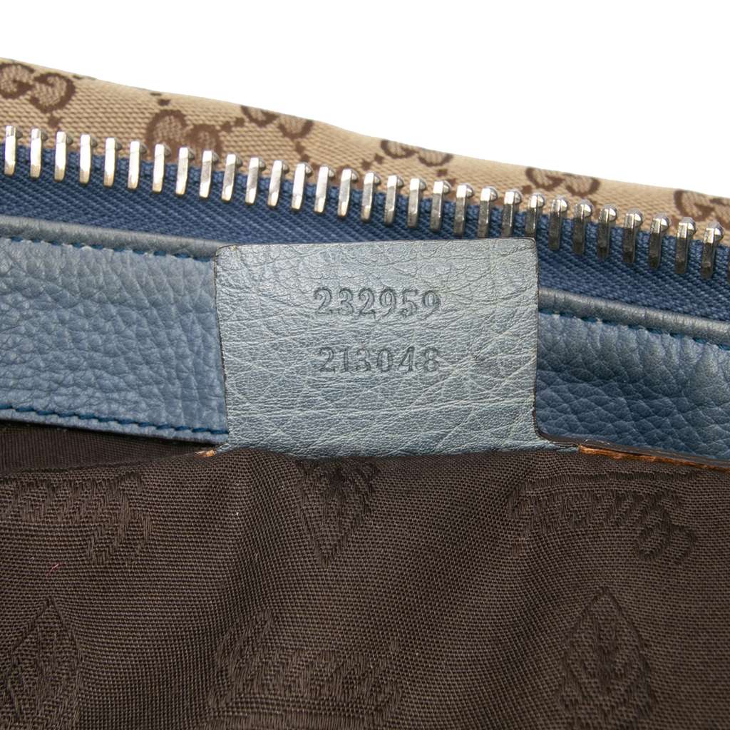 Gucci Medium GG Canvas Bamboo Bar Tote - Detail 1