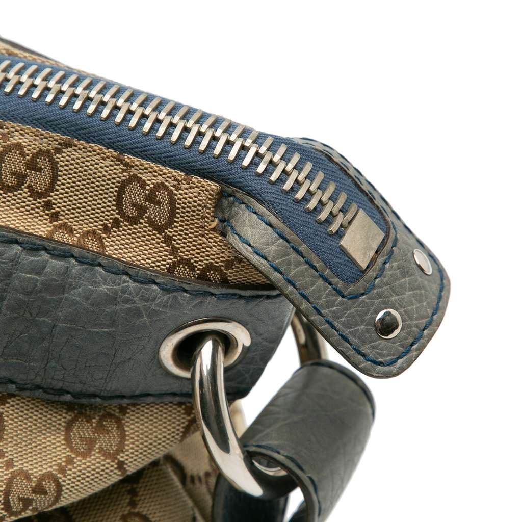 Gucci Medium GG Canvas Bamboo Bar Tote - Image 11