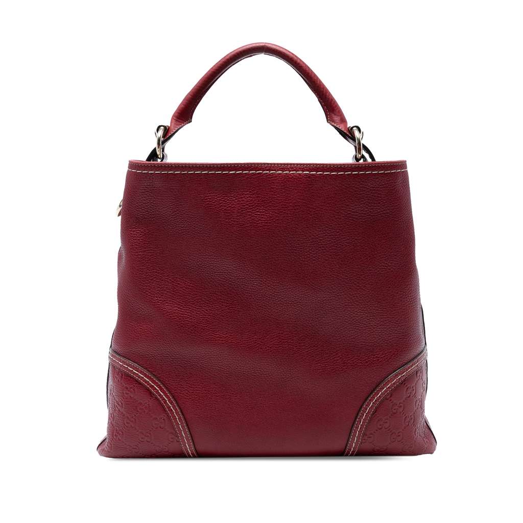 Gucci Large Guccissima Trimmed Leather Signoria Hobo Bag