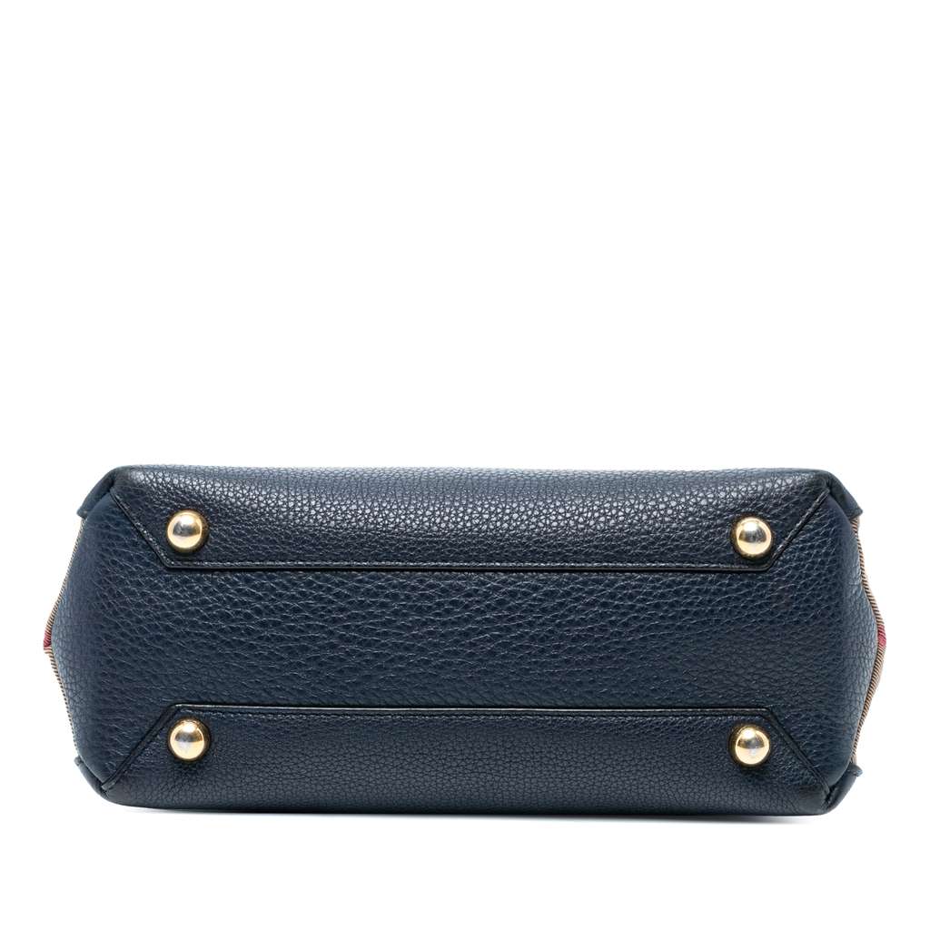 Burberry Medium Leather and House Check Banner Satchel - Image 6