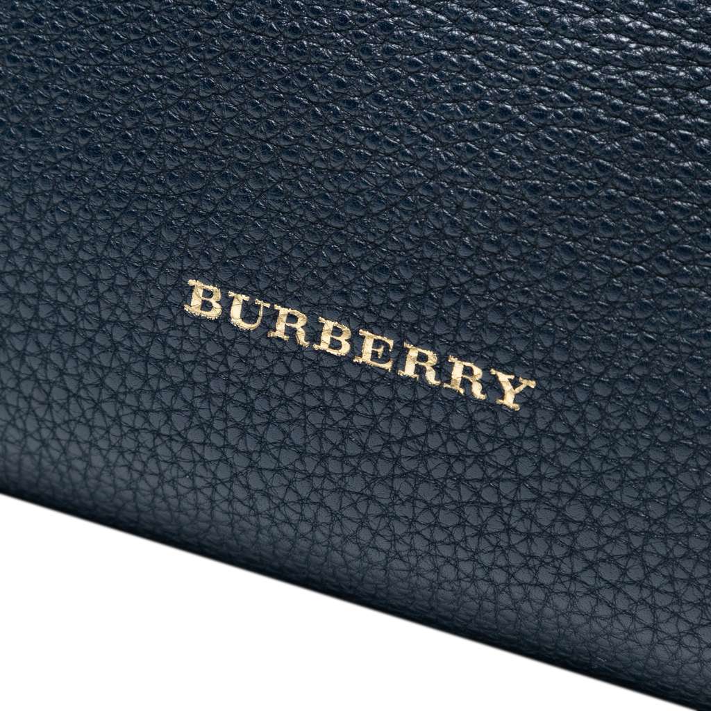 Burberry Medium Leather and House Check Banner Satchel - Side view