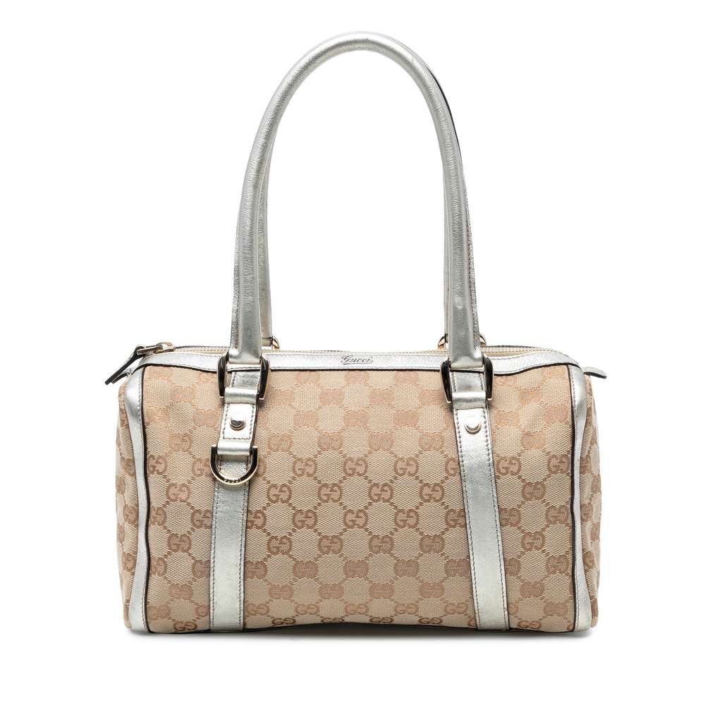 Gucci GG Canvas Abbey D Ring Boston Bag