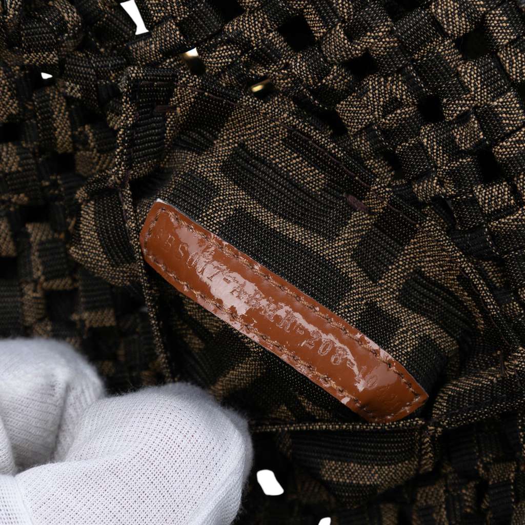 Fendi Mini Interlaced Canvas Zucca Baguette Satchel - Detail 1