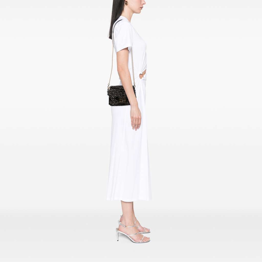 Fendi Mini Interlaced Canvas Zucca Baguette Satchel - Image 10