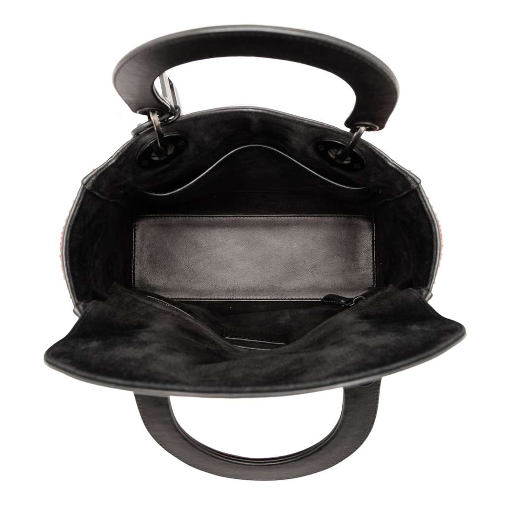 Dior Medium Smooth Calfskin Embroidered Heart Playing Cards Lady Dior - 4