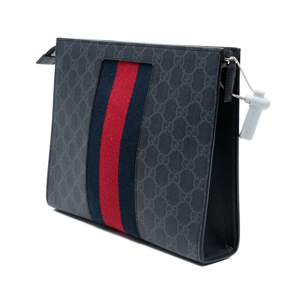 Gucci GG Supreme Web Clutch - Back view