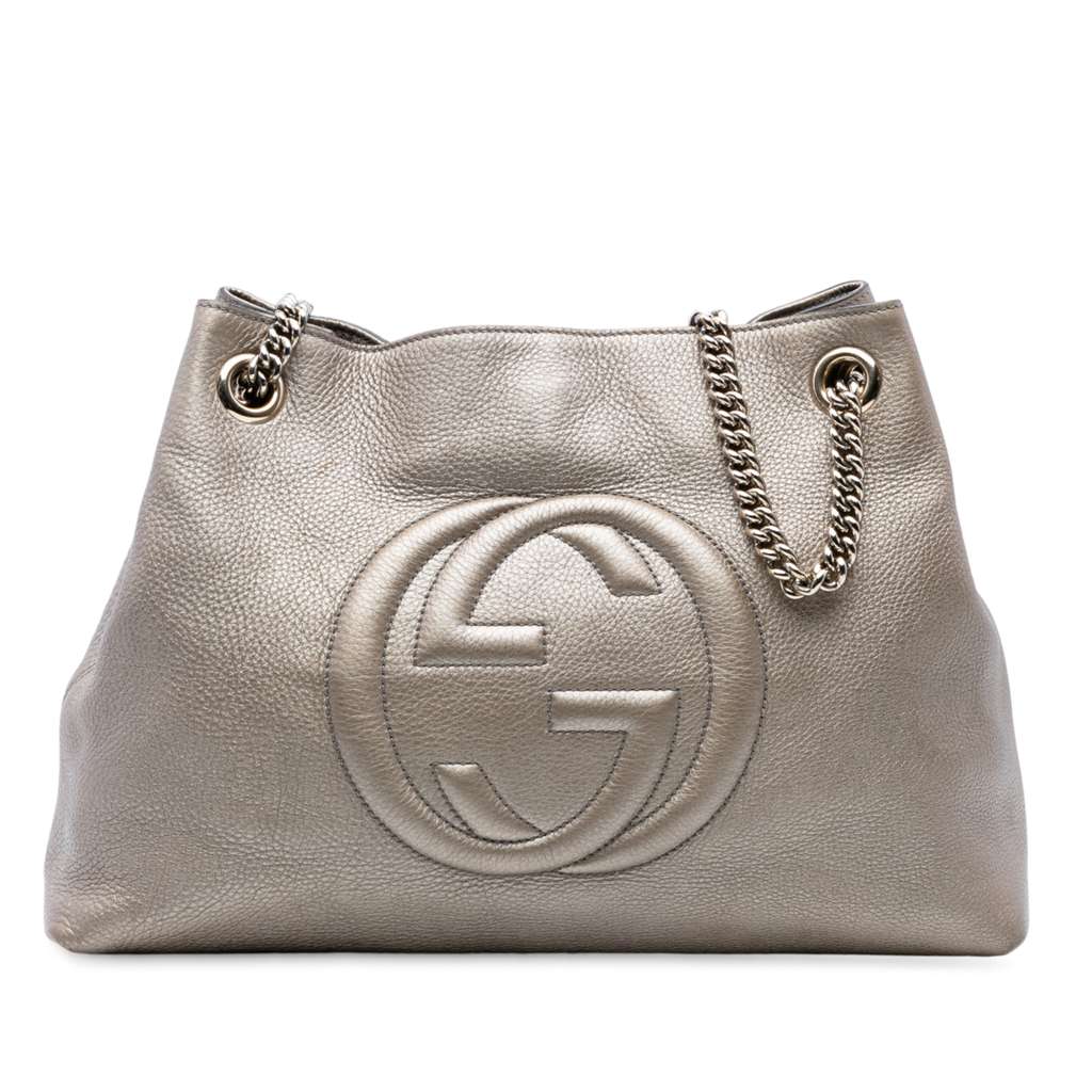 Gucci Medium Leather Soho Chain Tote