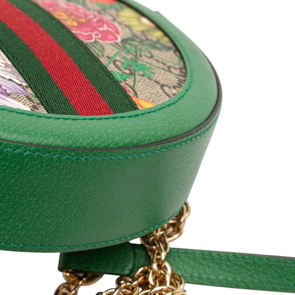 Gucci Mini GG Supreme Flora Ophidia Round Crossbody - Detail 2
