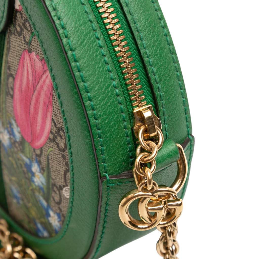Gucci Mini GG Supreme Flora Ophidia Round Crossbody - Image 11