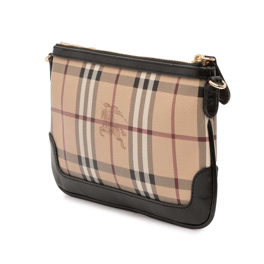 Burberry Haymarket Check Coated Canvas Crossbody - Back view