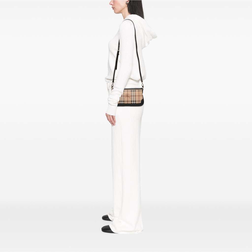 Burberry Haymarket Check Coated Canvas Crossbody - Image 13