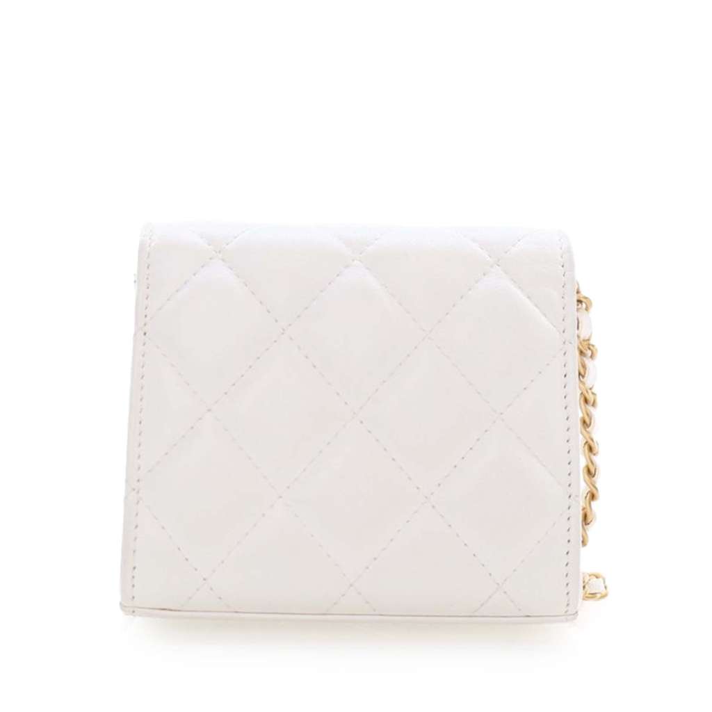 Chanel Mini Quilted Lambskin CC Enamel Heart Clutch With Chain - 4
