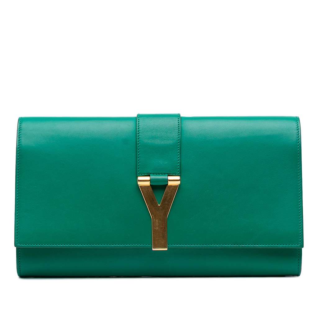 Saint Laurent Leather Chyc Ligne Clutch