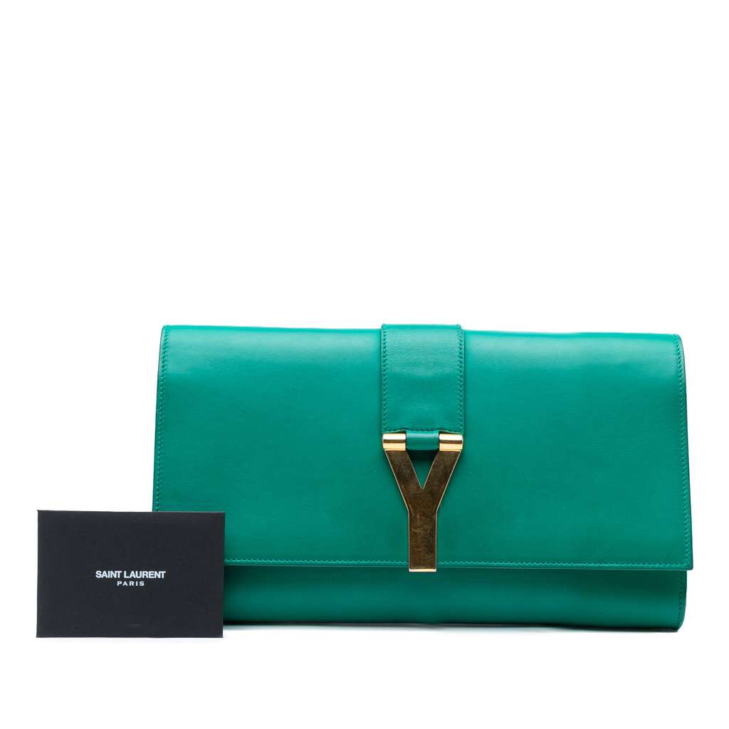 Saint Laurent Leather Chyc Ligne Clutch - Image 10