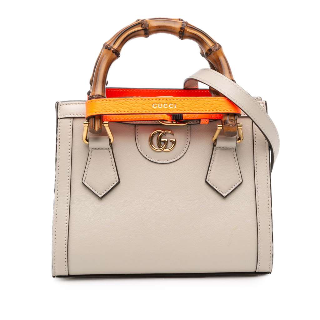 Gucci Mini Calfskin Bamboo Diana Satchel