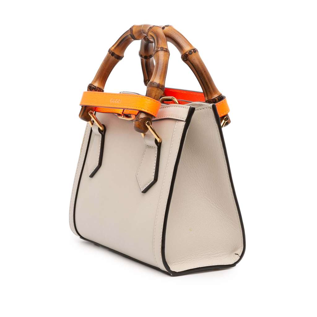 Gucci Mini Calfskin Bamboo Diana Satchel - 2