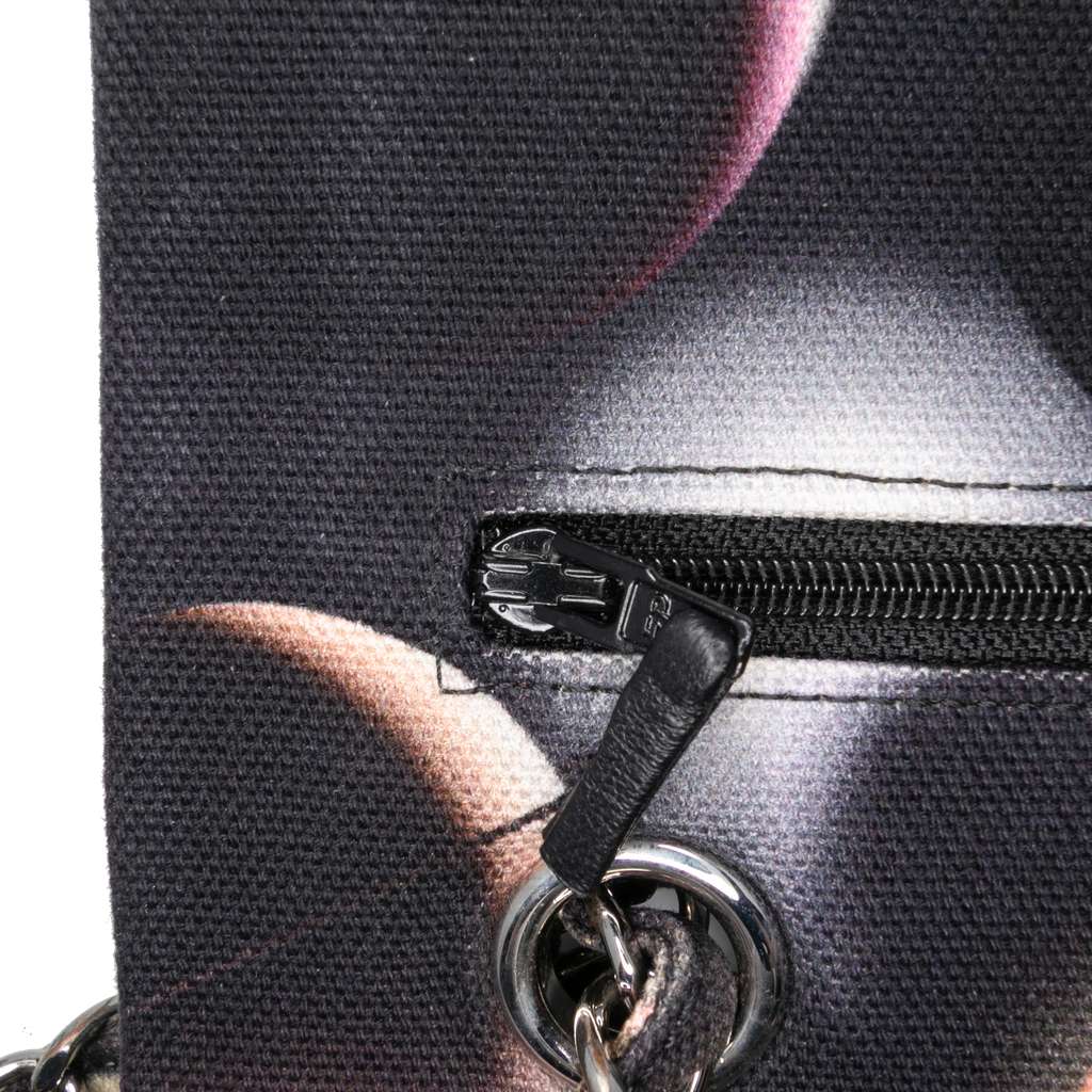 Chanel Medium Classic Canvas Sequin Moon Double Flap - Side view