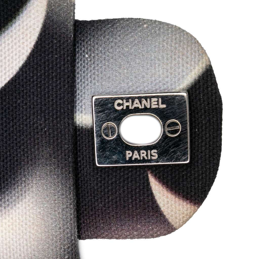 Chanel Medium Classic Canvas Sequin Moon Double Flap - Image 10
