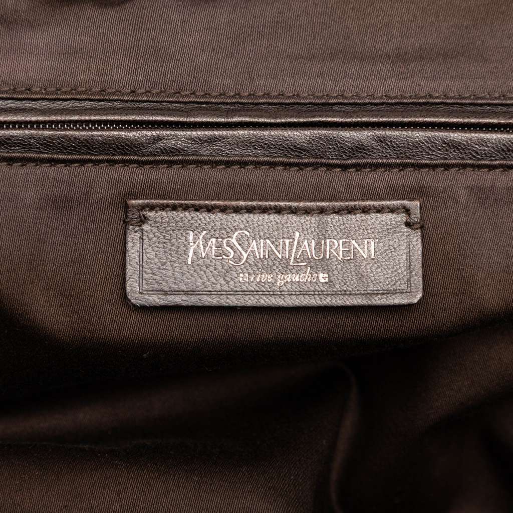 Saint Laurent Medium Textured Patent Easy Y Tote - Side view