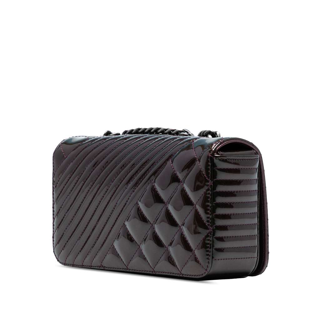 Chanel Small Patent Coco Boy Flap - Back view