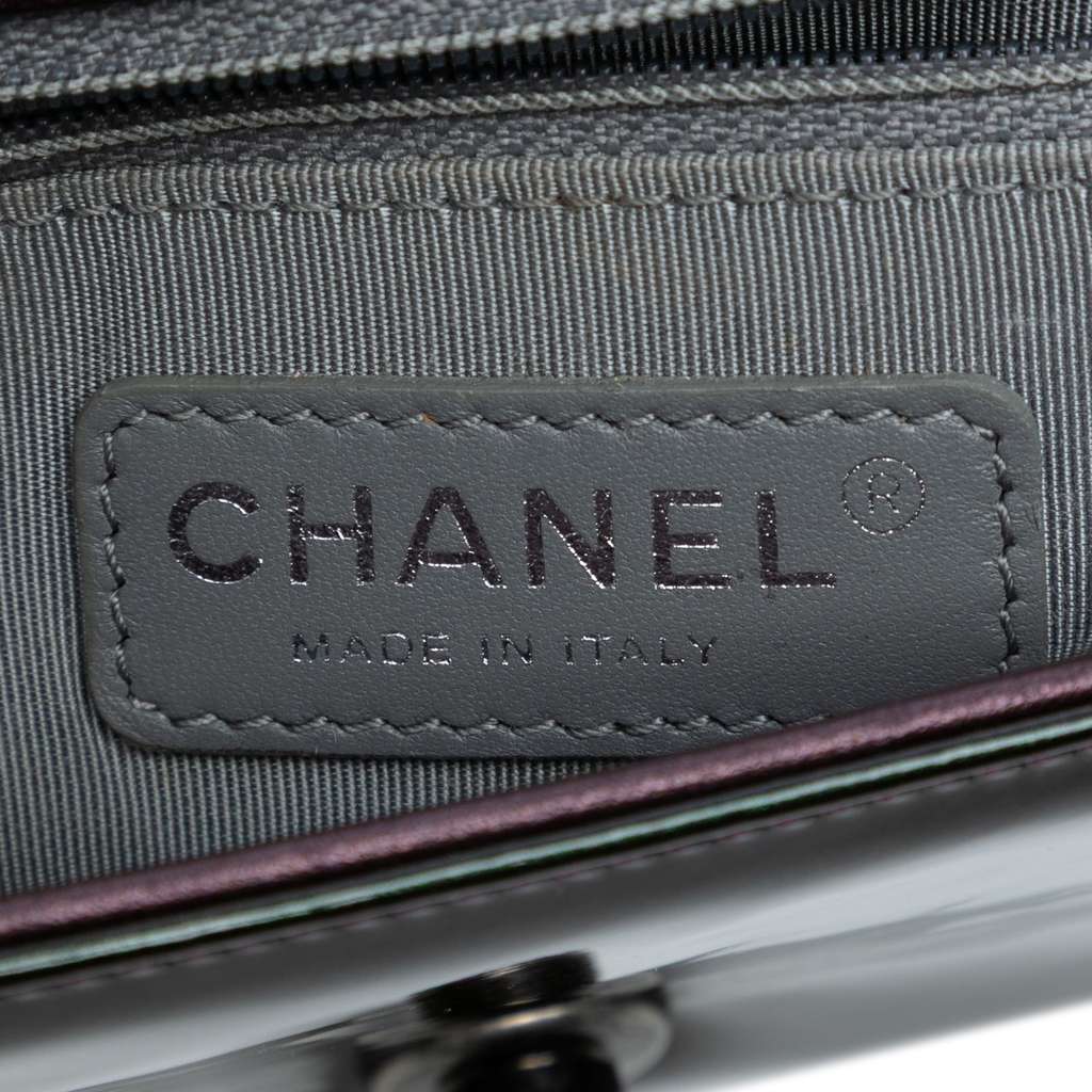 Chanel Small Patent Coco Boy Flap - Side view