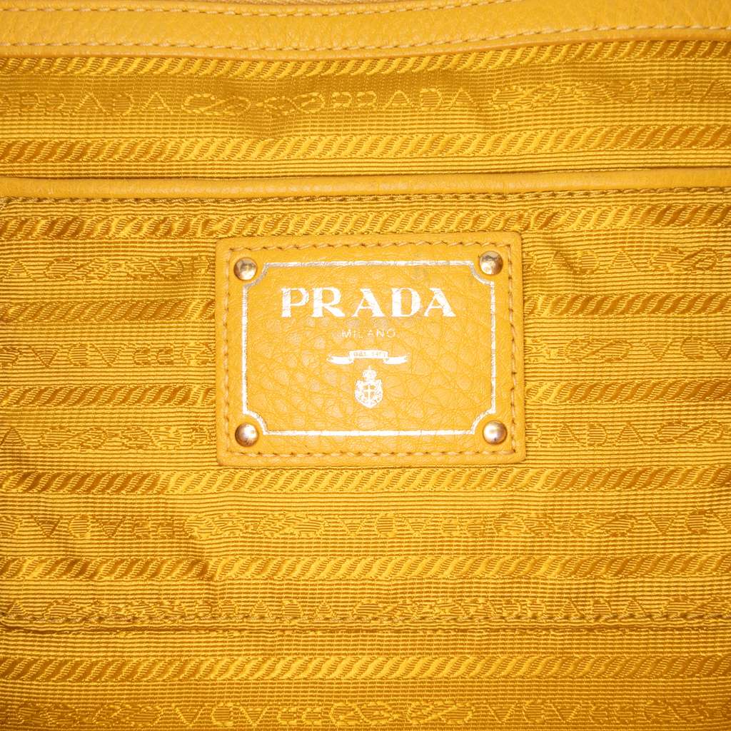 Prada Vitello Daino Side Zip Open Convertible Tote - Side view