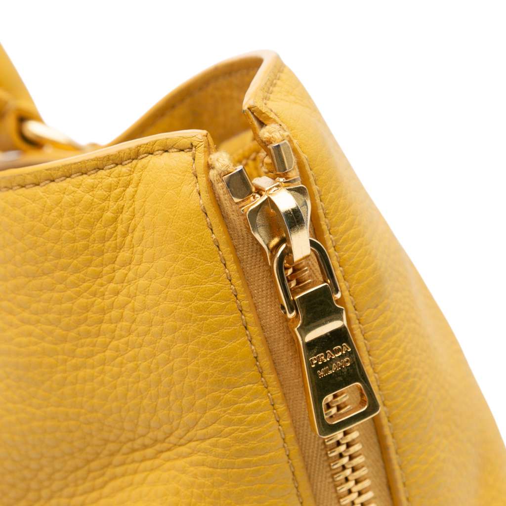 Prada Vitello Daino Side Zip Open Convertible Tote - Image 11