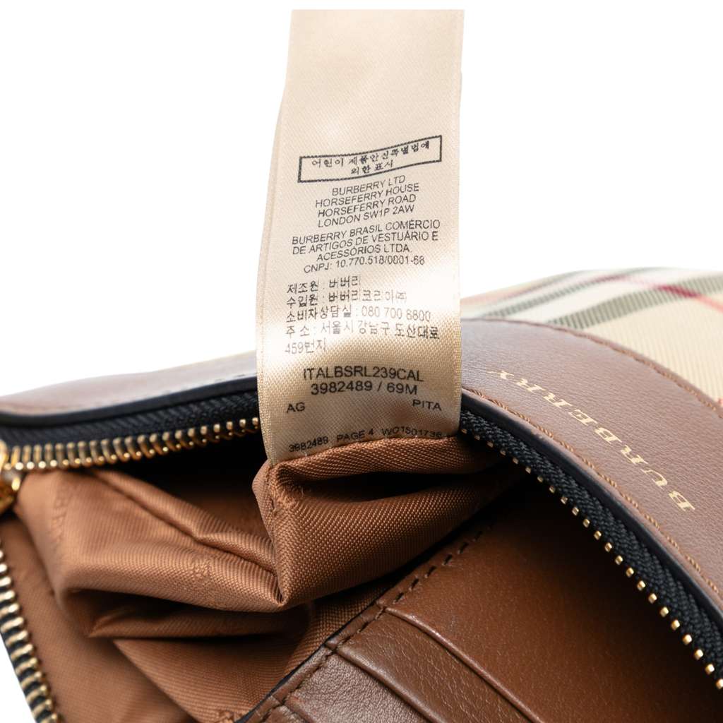 Burberry Haymarket Check Canvas Peyton Crossbody - Detail 1