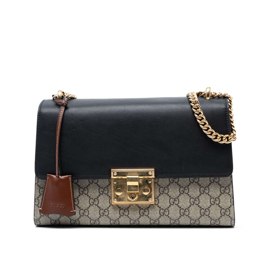 Gucci Medium GG Supreme Padlock Shoulder Bag
