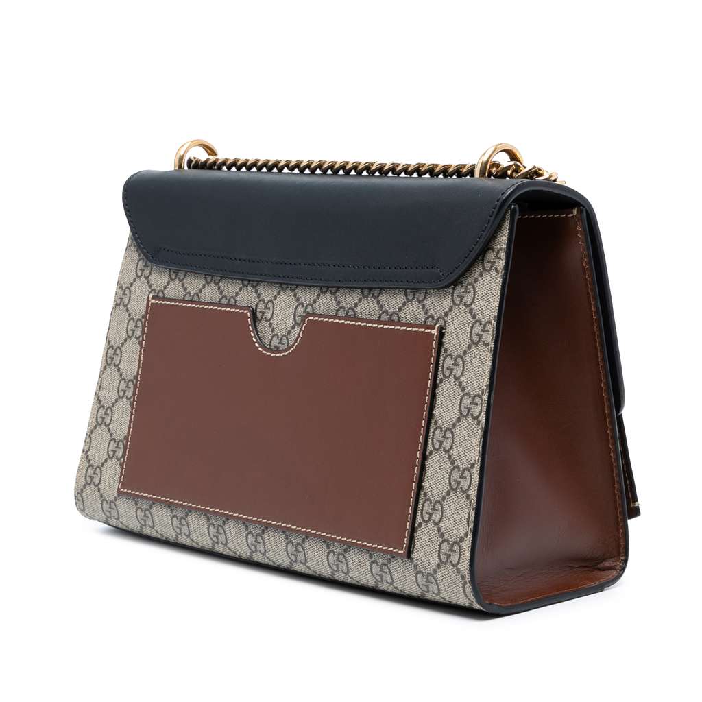 Gucci Medium GG Supreme Padlock Shoulder Bag - Back view