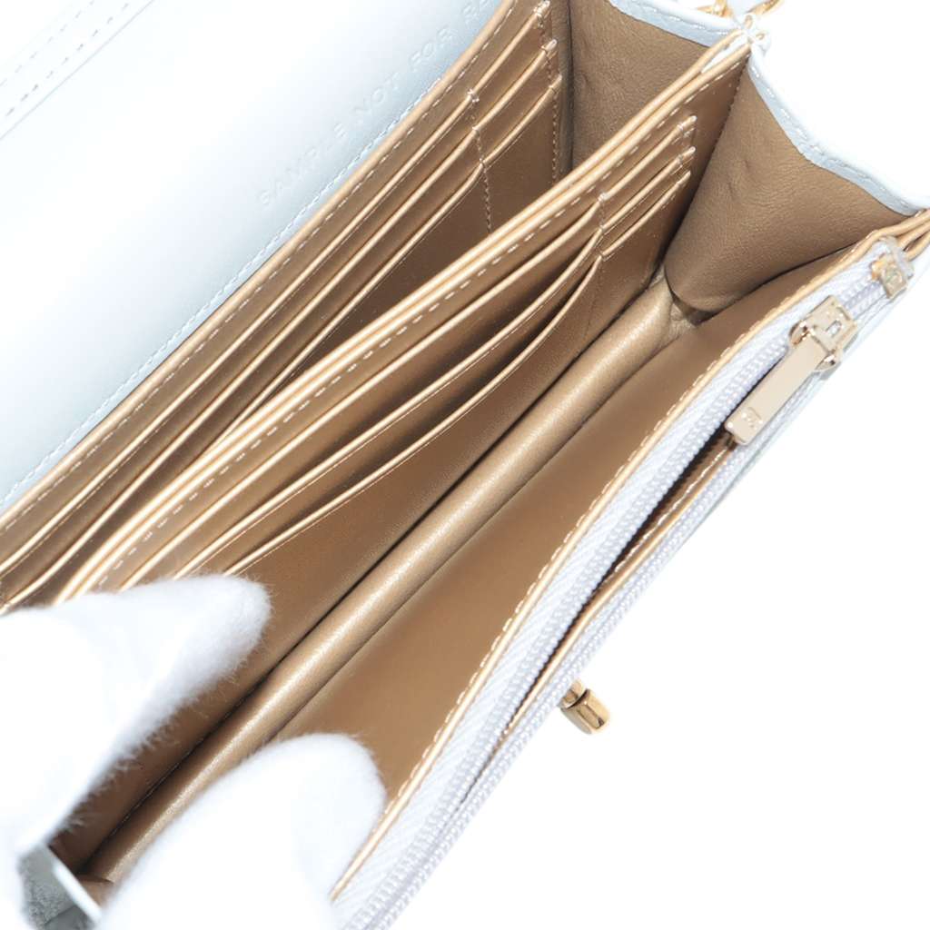 Chanel Quilted Lambskin Crystal Clutch on Chain - Image 6