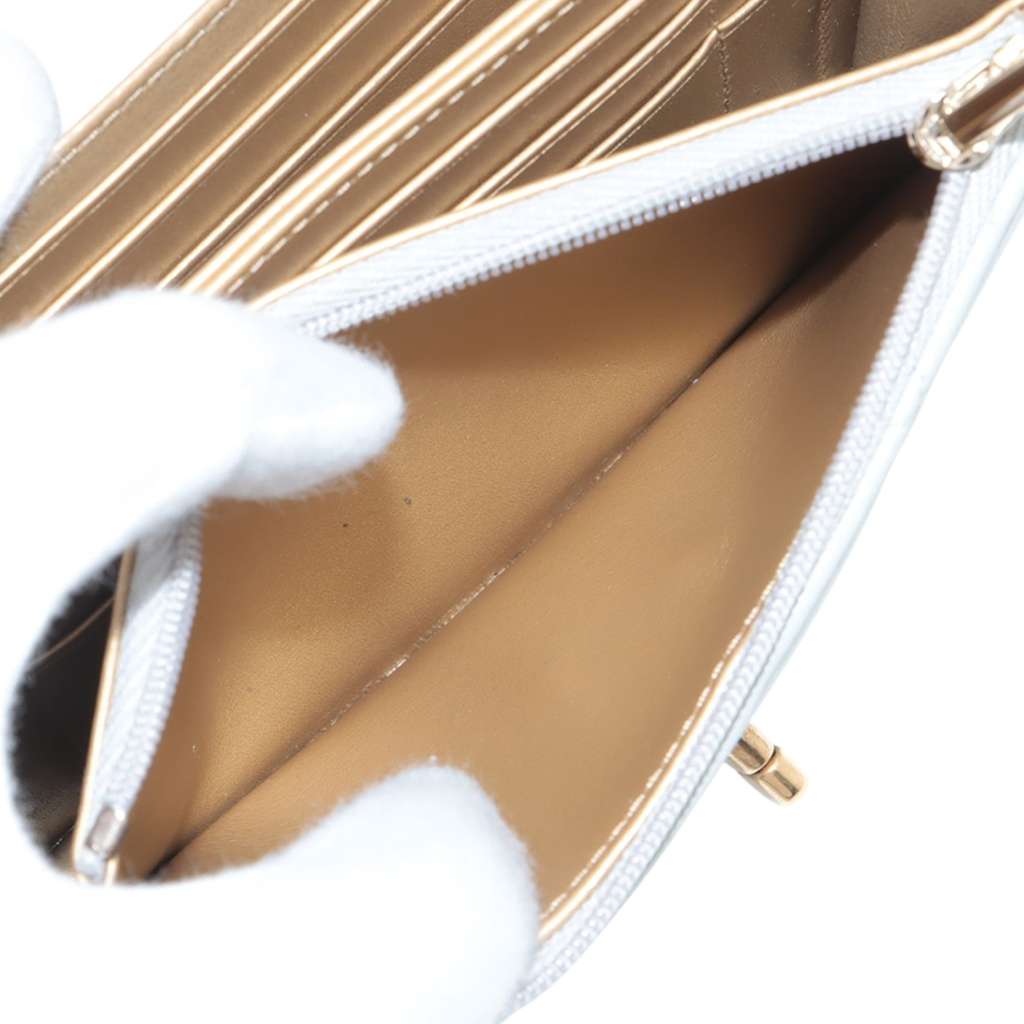 Chanel Quilted Lambskin Crystal Clutch on Chain - Side view