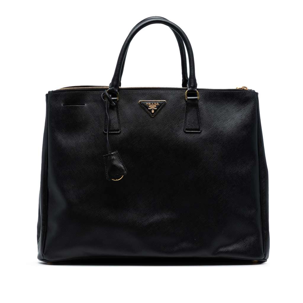 Prada Extra Large Saffiano Lux Galleria Double Zip Tote