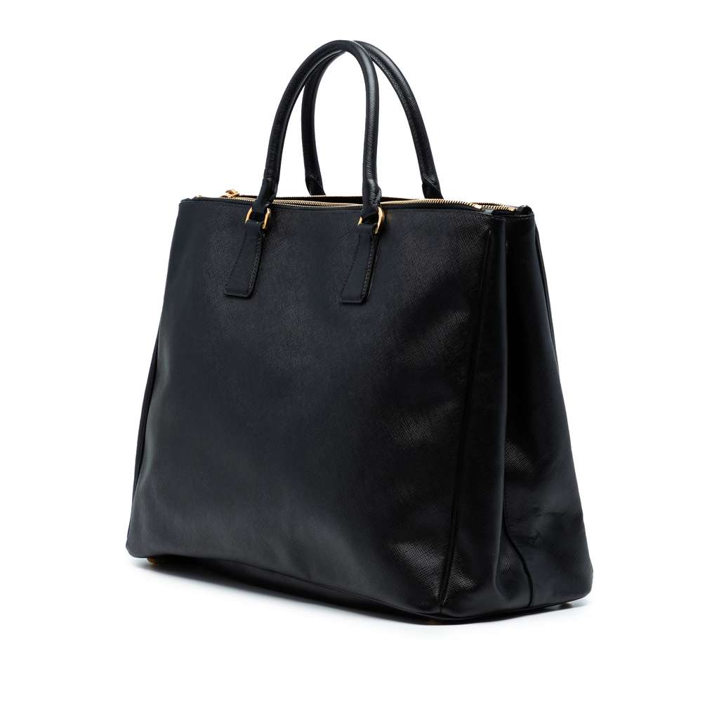 Prada Extra Large Saffiano Lux Galleria Double Zip Tote - Back view