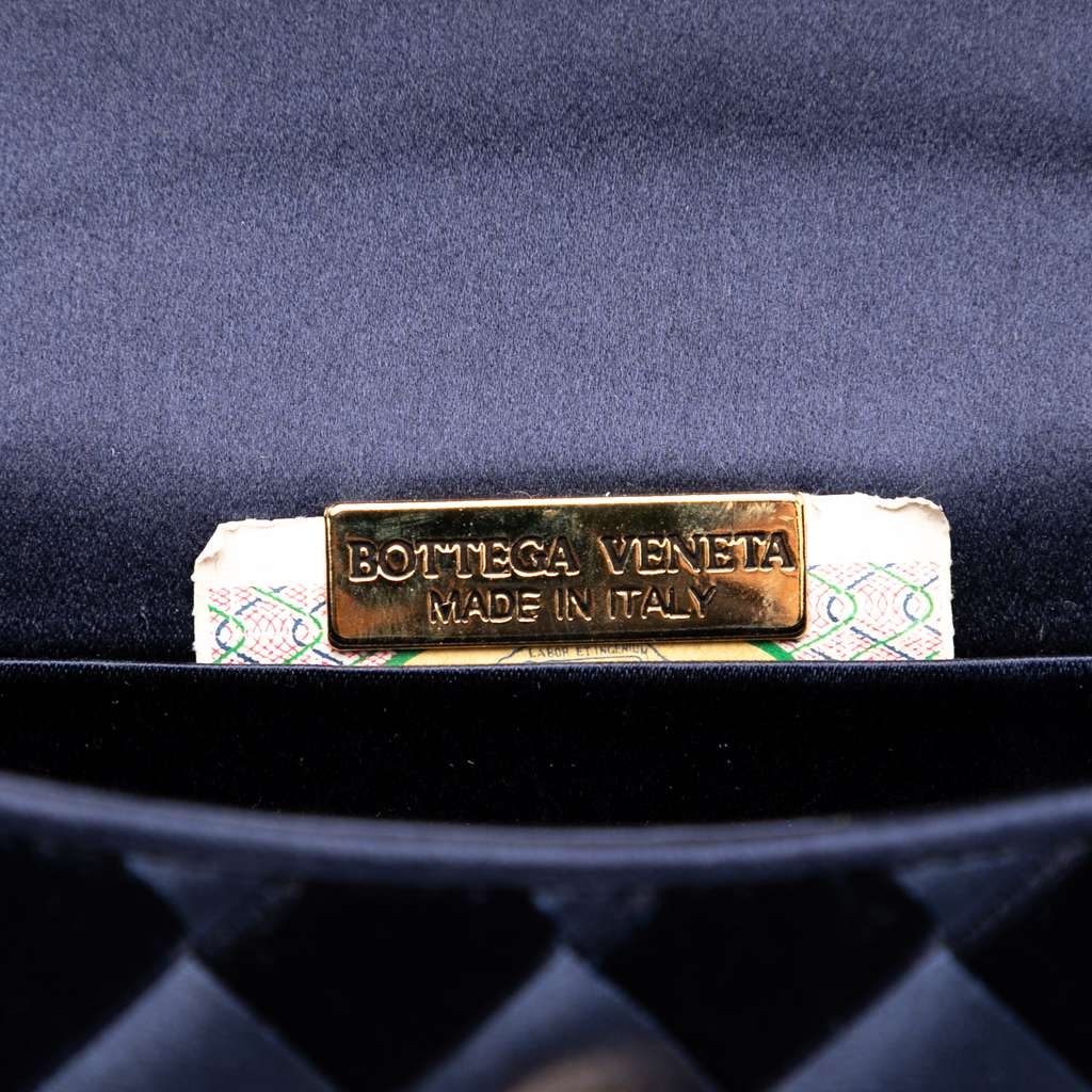 Bottega Veneta Velvet and Satin Intrecciato Top Handle Bag - Side view