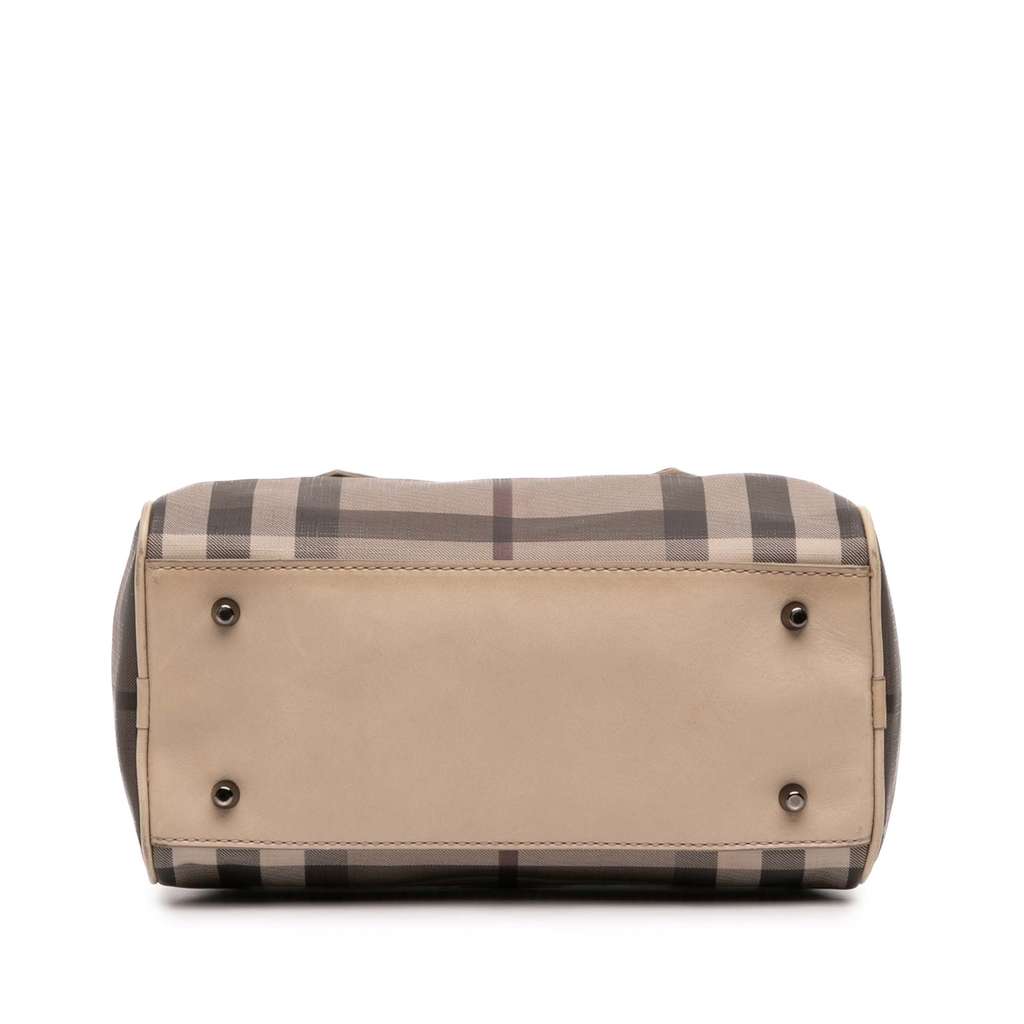 Burberry Smoke Check Coated Canvas Chester Boston Bag - Image 6
