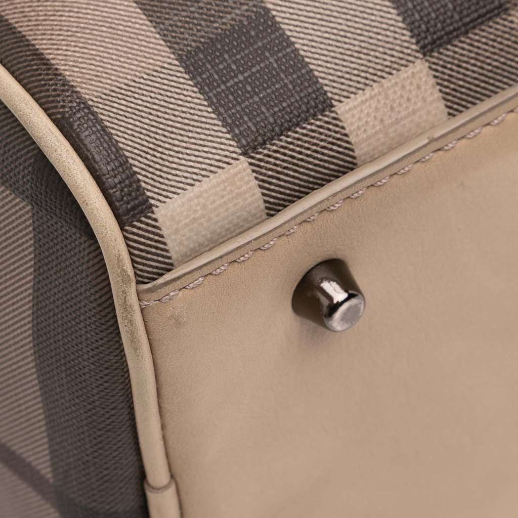 Burberry Smoke Check Coated Canvas Chester Boston Bag - Image 10