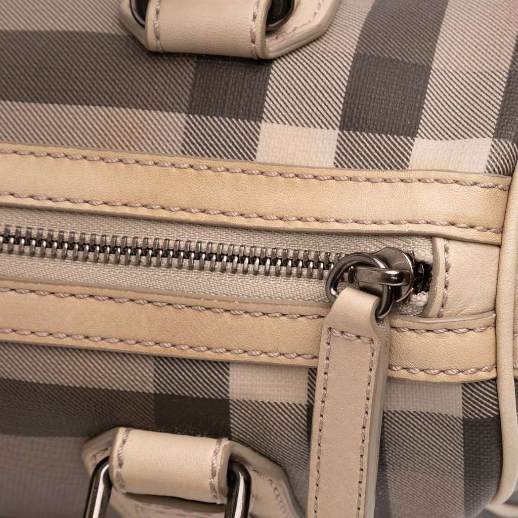 Burberry Smoke Check Coated Canvas Chester Boston Bag - Image 11