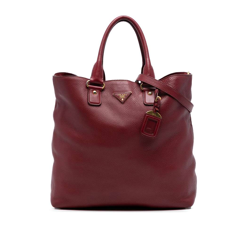 Prada Vitello Daino Open Convertible Tote