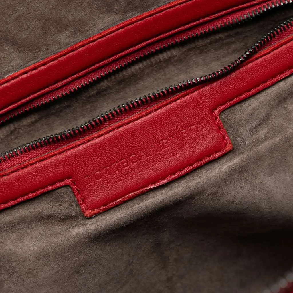 Bottega Veneta Large Nappa Intrecciato Nodini Crossbody Red Leather Good - Box View