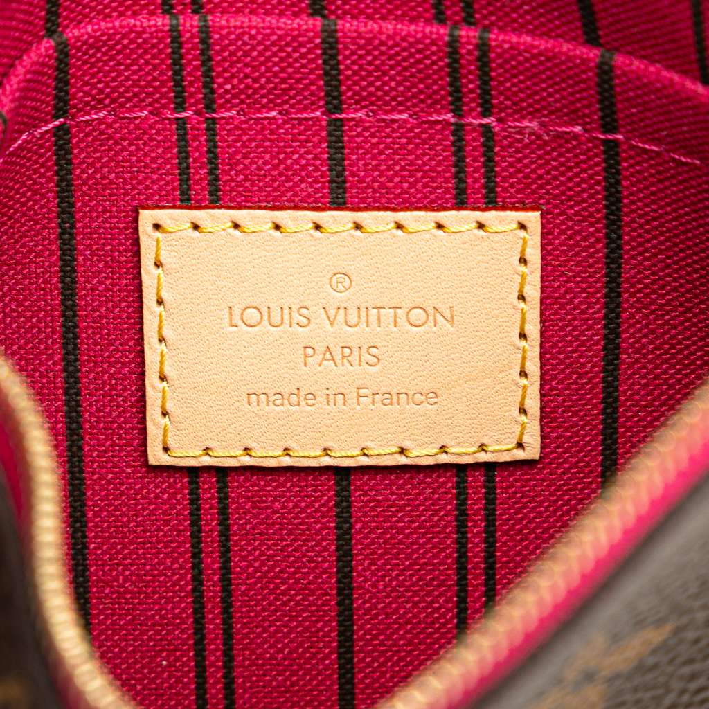 Louis Vuitton Monogram Neverfull Pouch - Side view