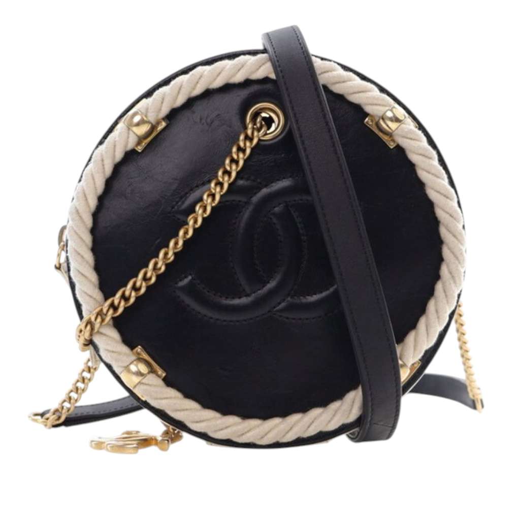 Chanel Crumpled Calfskin En Vogue Round Bag