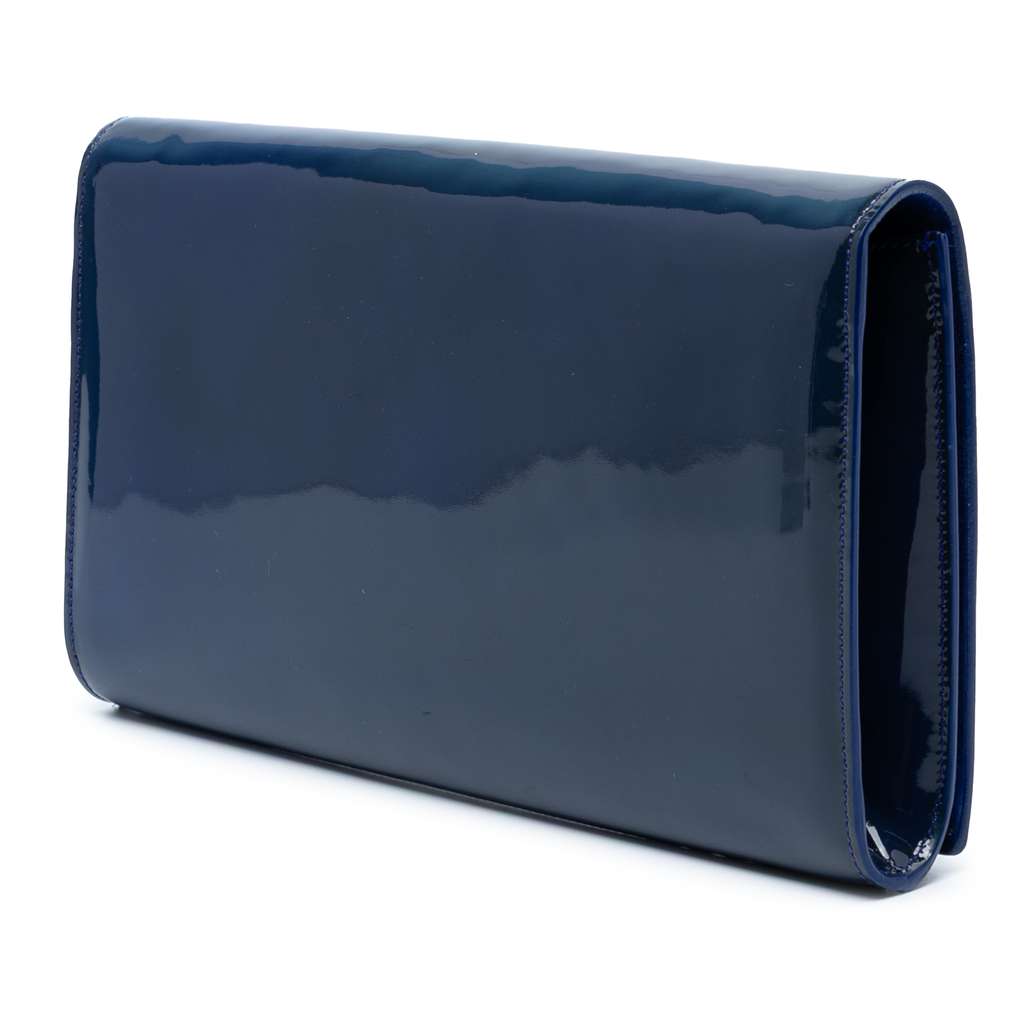 Saint Laurent Large Patent Belle De Jour Clutch - Back view