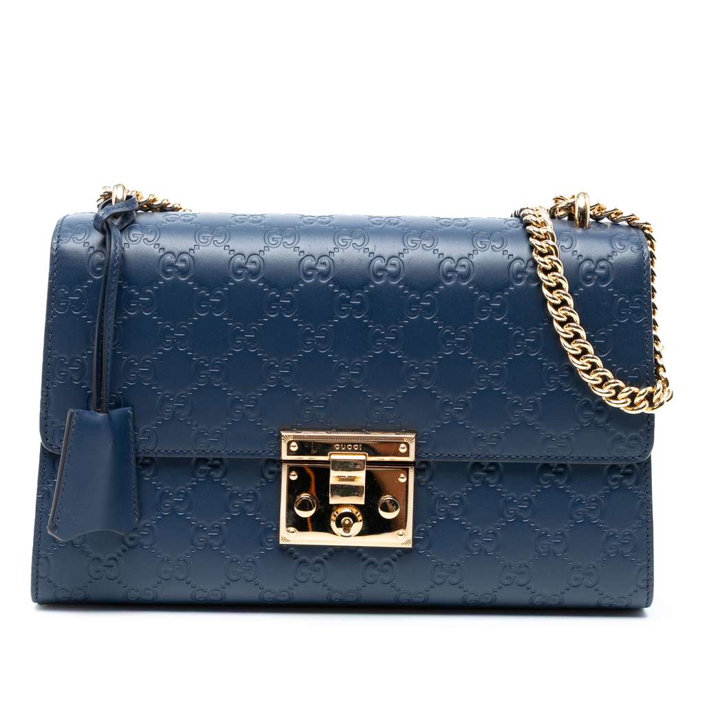 Gucci Medium Guccissima Padlock Shoulder Bag