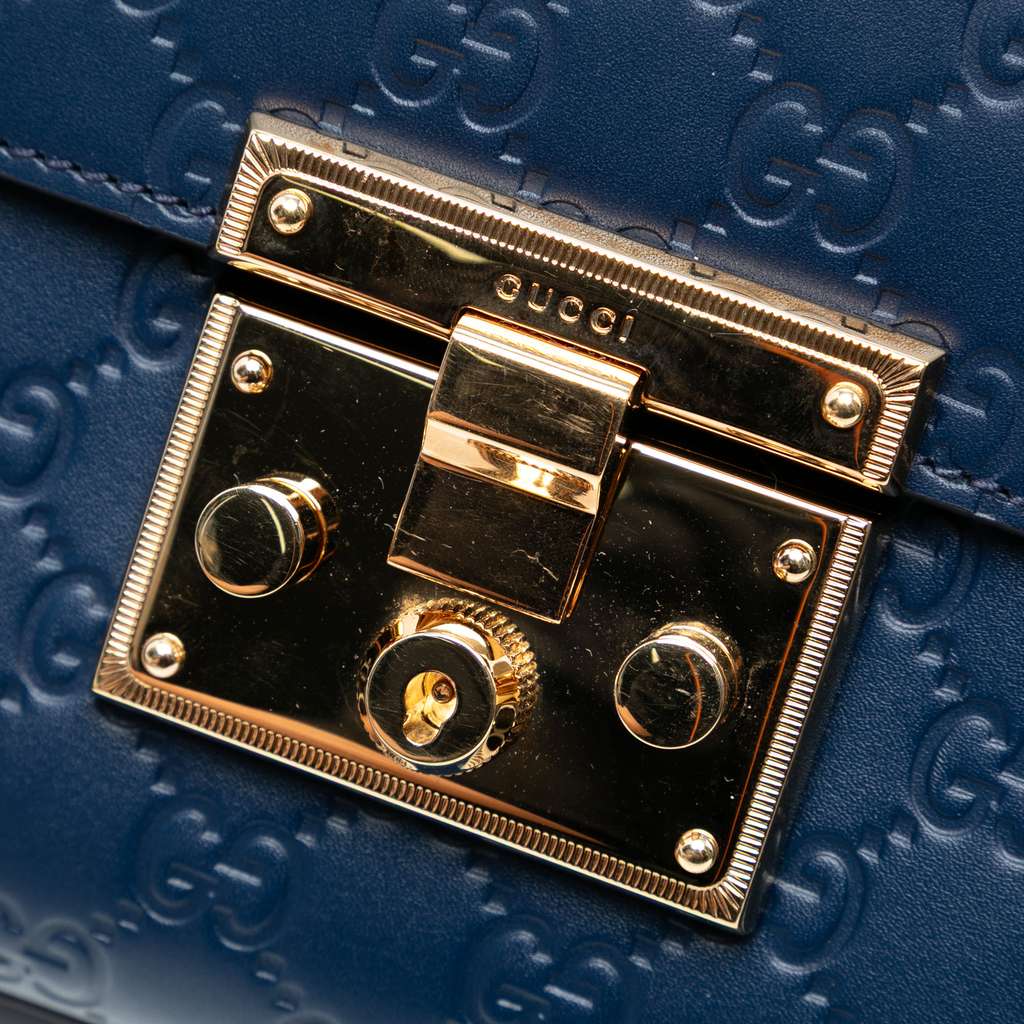 Gucci Medium Guccissima Padlock Shoulder Bag - Side view