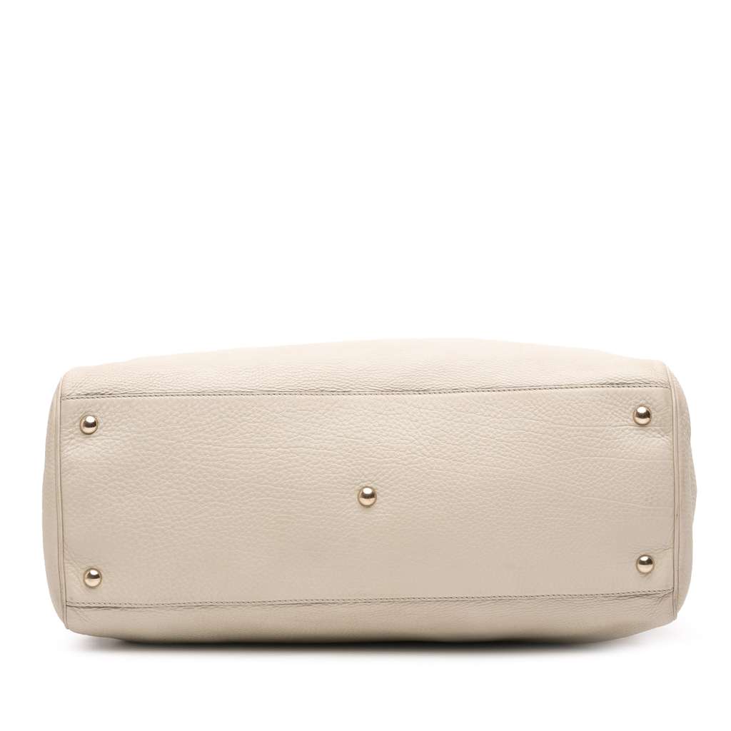 Gucci Large Calfskin Bamboo Shopper Satchel - Image 6