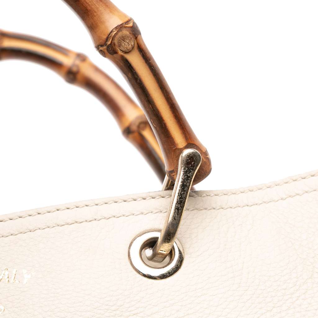 Gucci Large Calfskin Bamboo Shopper Satchel - Image 11