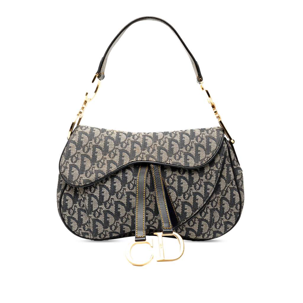 Dior Diorissimo Canvas Double Saddle Bag